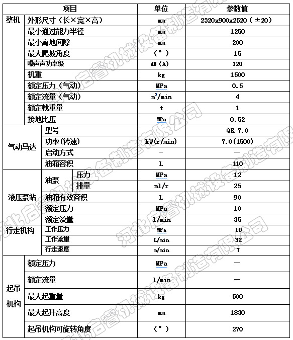 氣動(dòng)履帶式平板車